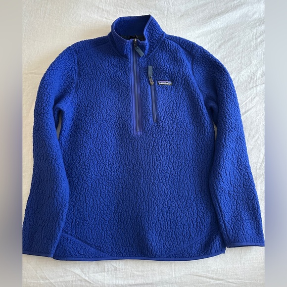 NWT Patagonia Retro Pile Fleece Half-Zip – Sold-Out Cobalt Blue, Size S - Picture 6 of 8